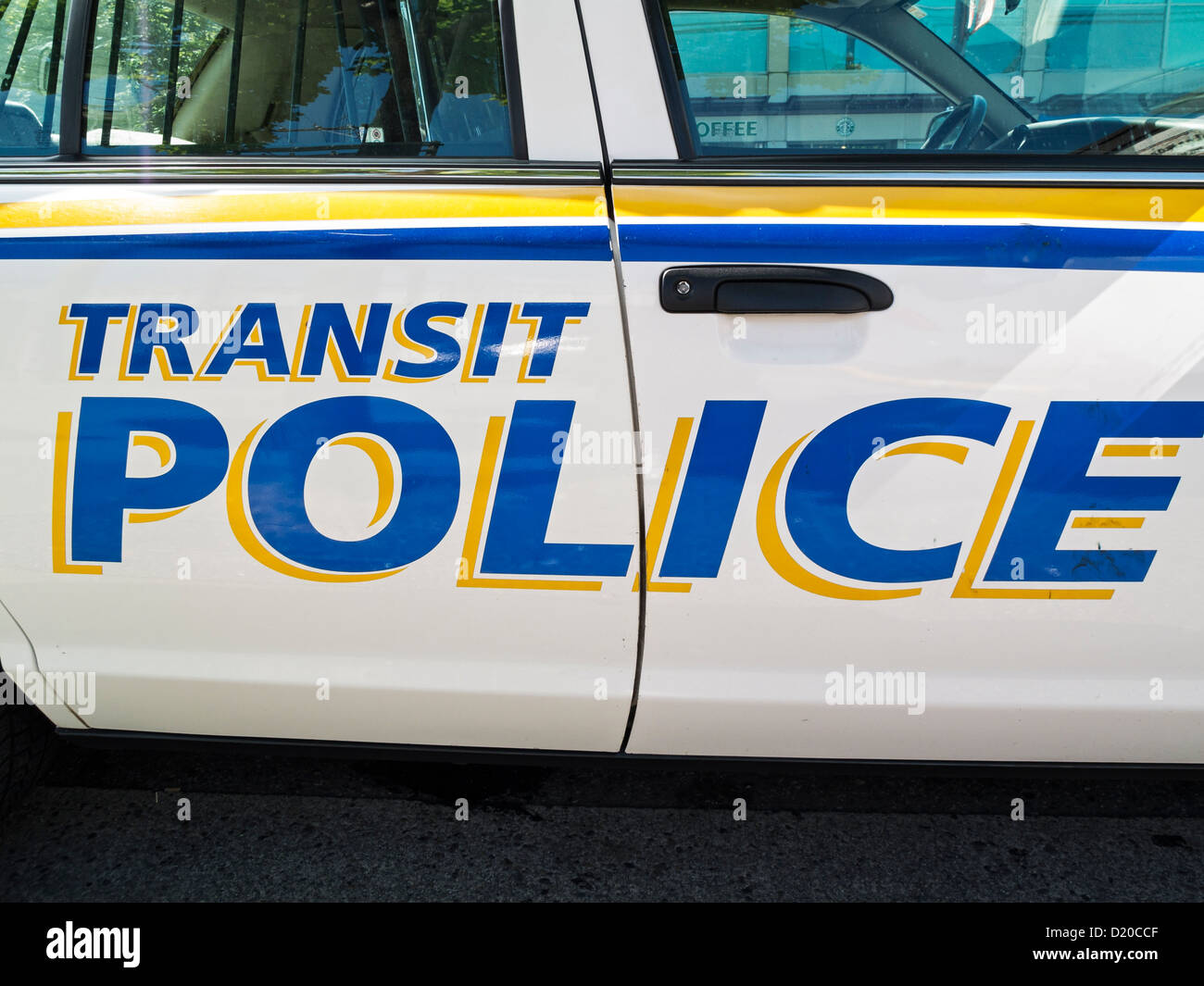 British Columbia's transit police officers , Canada's first Transit Police Service, have the same powers as regular police. Stock Photo