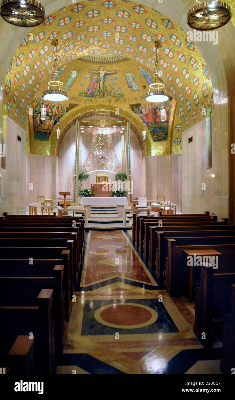 The interior of the Shrine of the Immaculate Conception in Washington, DC Stock Photo