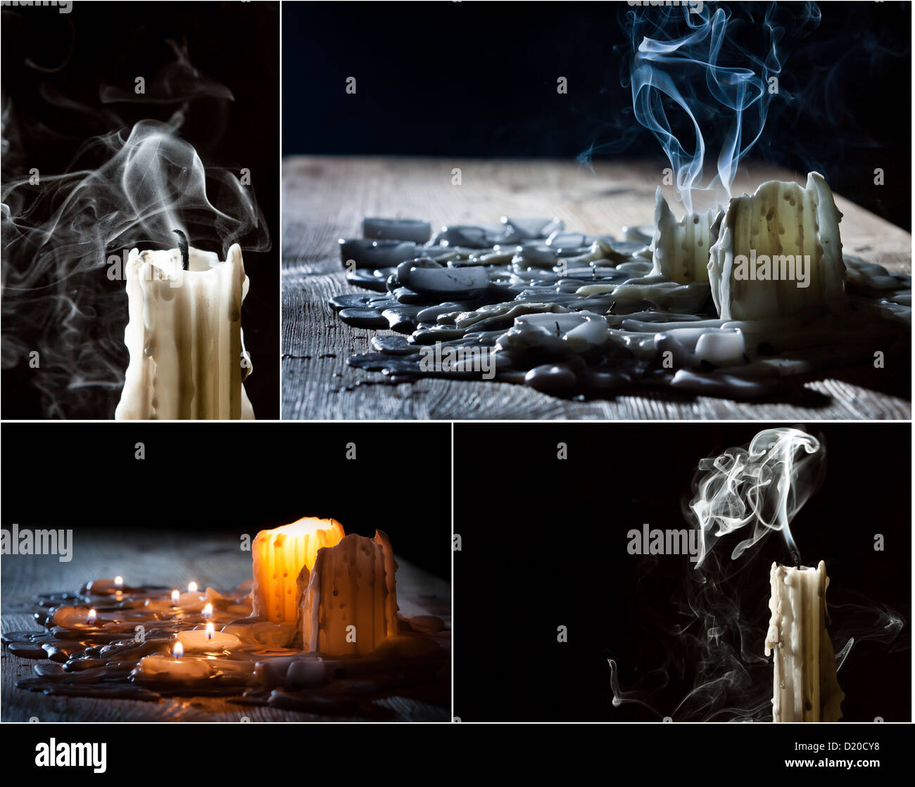 Collage with candles on the feast of the dead Stock Photo Alamy