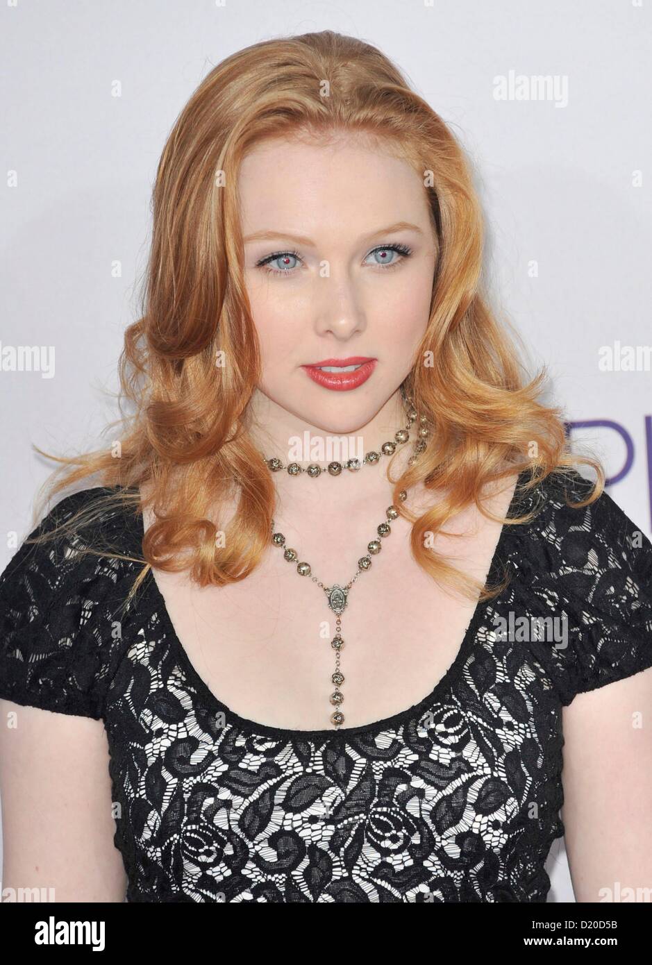 Molly C. Quinn at arrivals for The 39th Annual People's Choice Awards - ARRIVALS, Nokia Theatre at L.A. LIVE, Los Angeles, CA January 9, 2013. Photo By: Elizabeth Goodenough/Everett Collection/Alamy live News Stock Photo