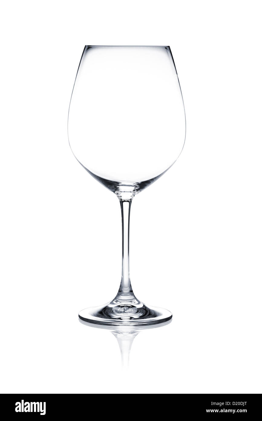 Empty red wine glass isolated on white background Stock Photo Alamy