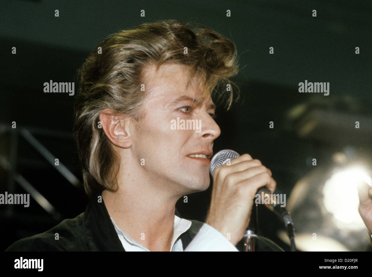 David Bowie in concert on 26 March 1987 in Munich - Germany. Stock Photo