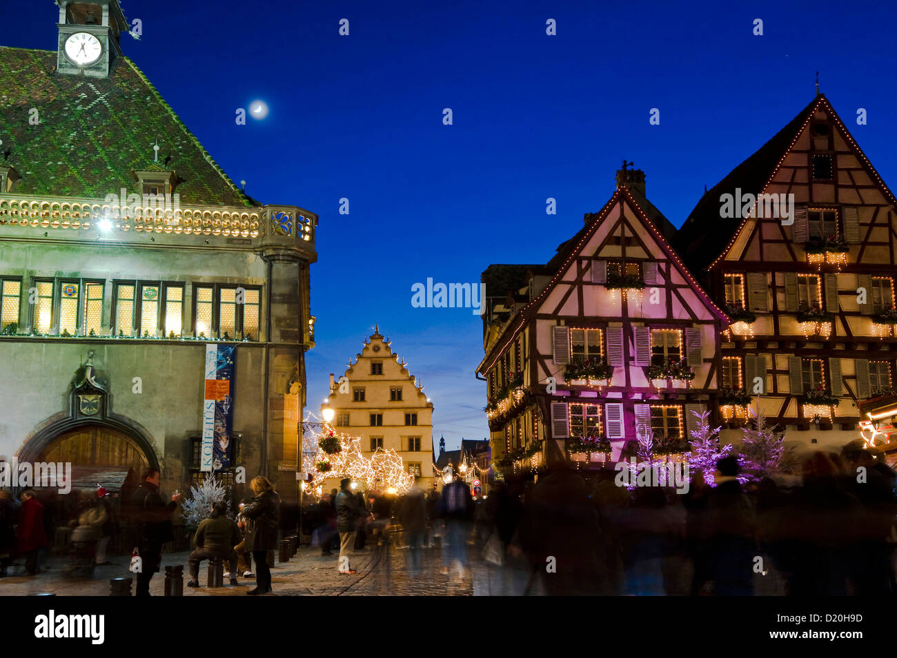 Historic quarter in winter, Colmar, Alsace, France Stock Photo