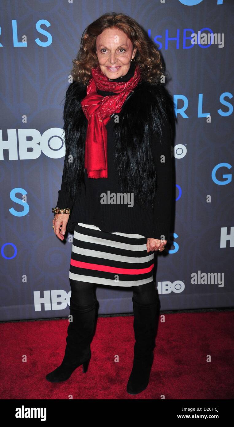 Diane Von Furstenberg at arrivals for HBO's GIRLS Season Two Premiere ...