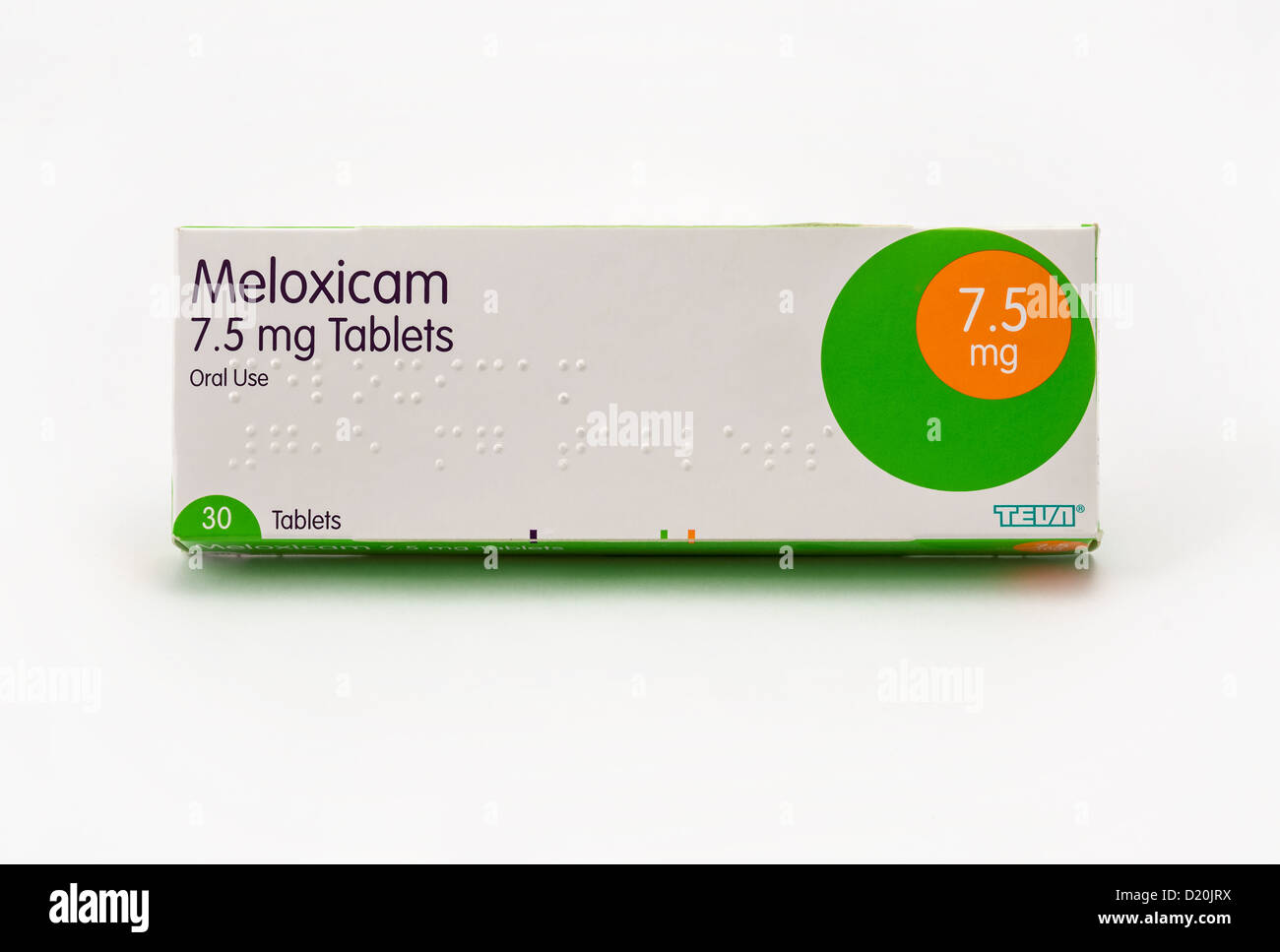 Meloxicam, non-steroidal anti-inflammatory drug (NSAID) used for Rheumatic disease, Osteoarthritis etc Stock Photo
