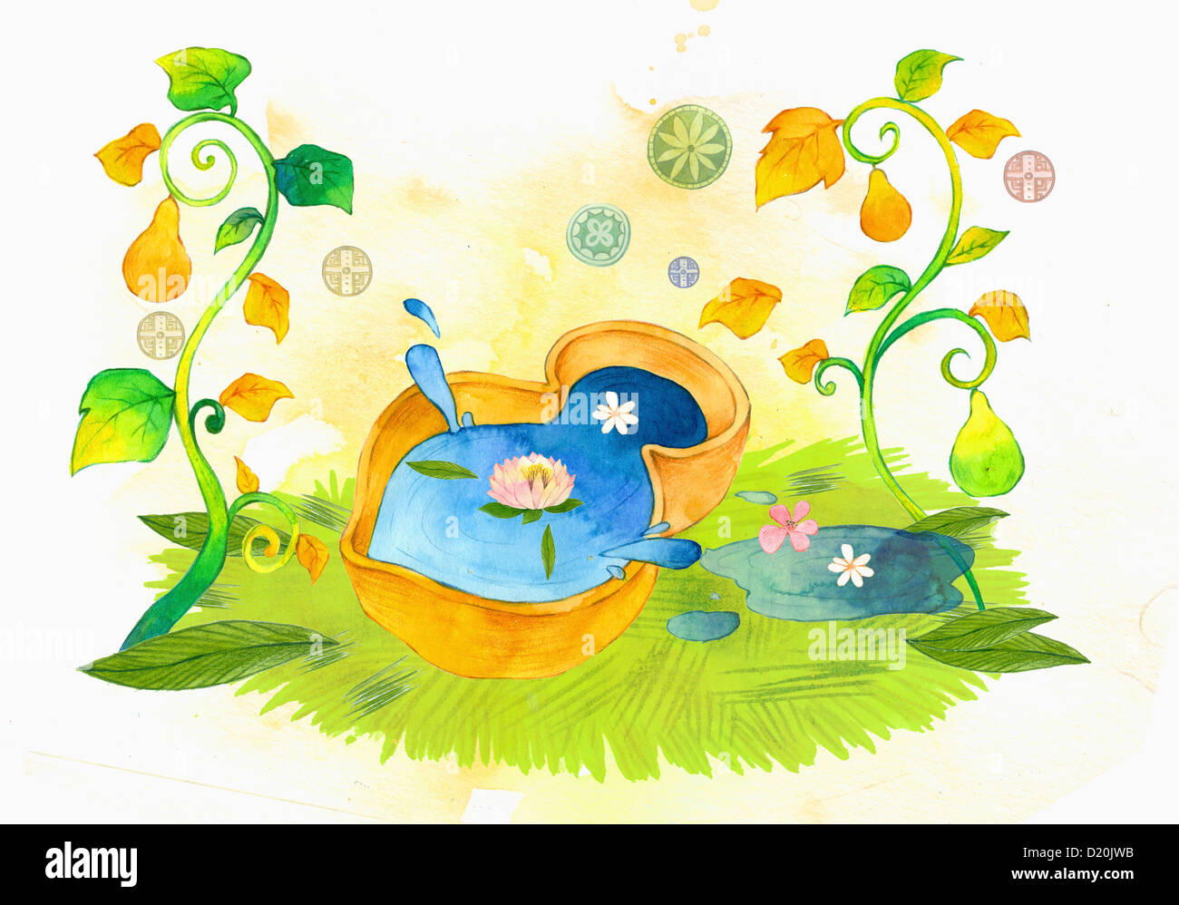 water in the gourd Stock Photo Alamy