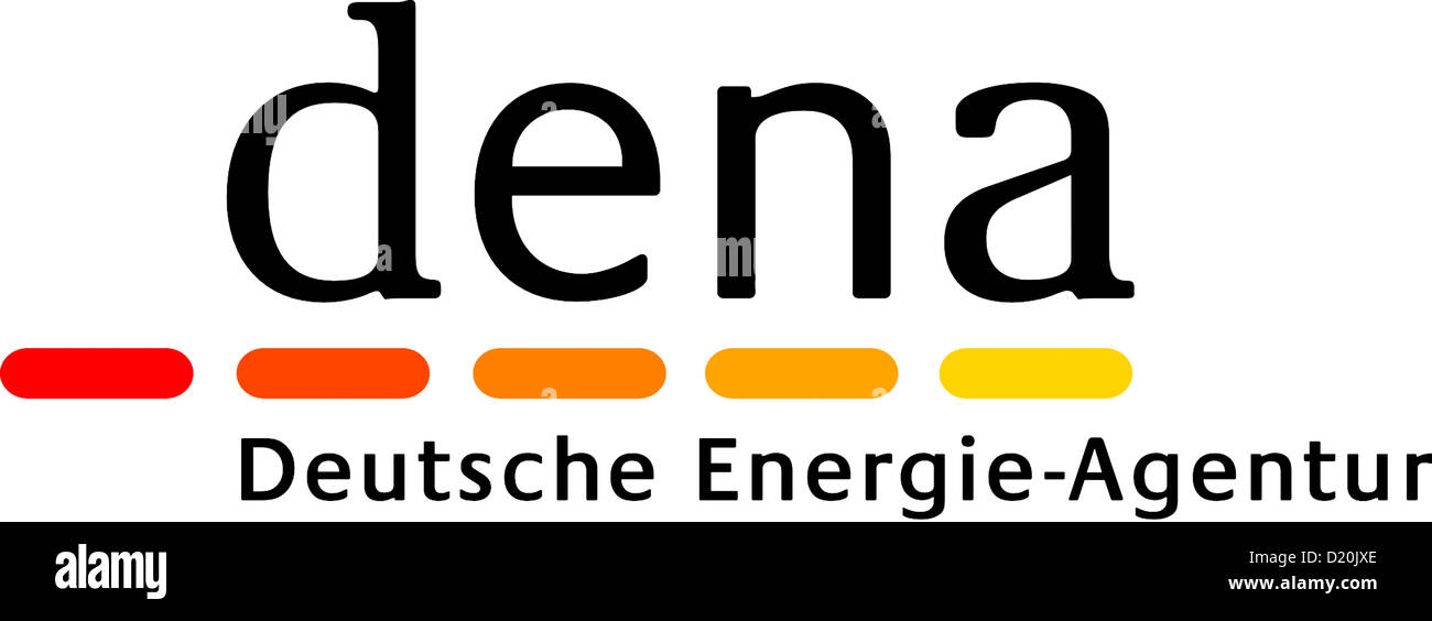 Logo of the German energy agency dena with seat in Berlin. Stock Photo