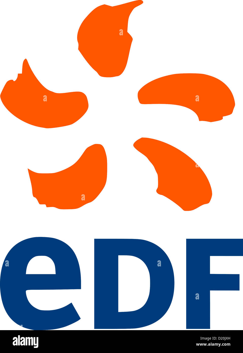Company logo of French energy corporation Electricite de France EDF with seat in Paris. Stock Photo