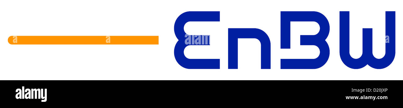 Logo of the German energy enterprise EnBW with seat in Karlsruhe. Stock Photo
