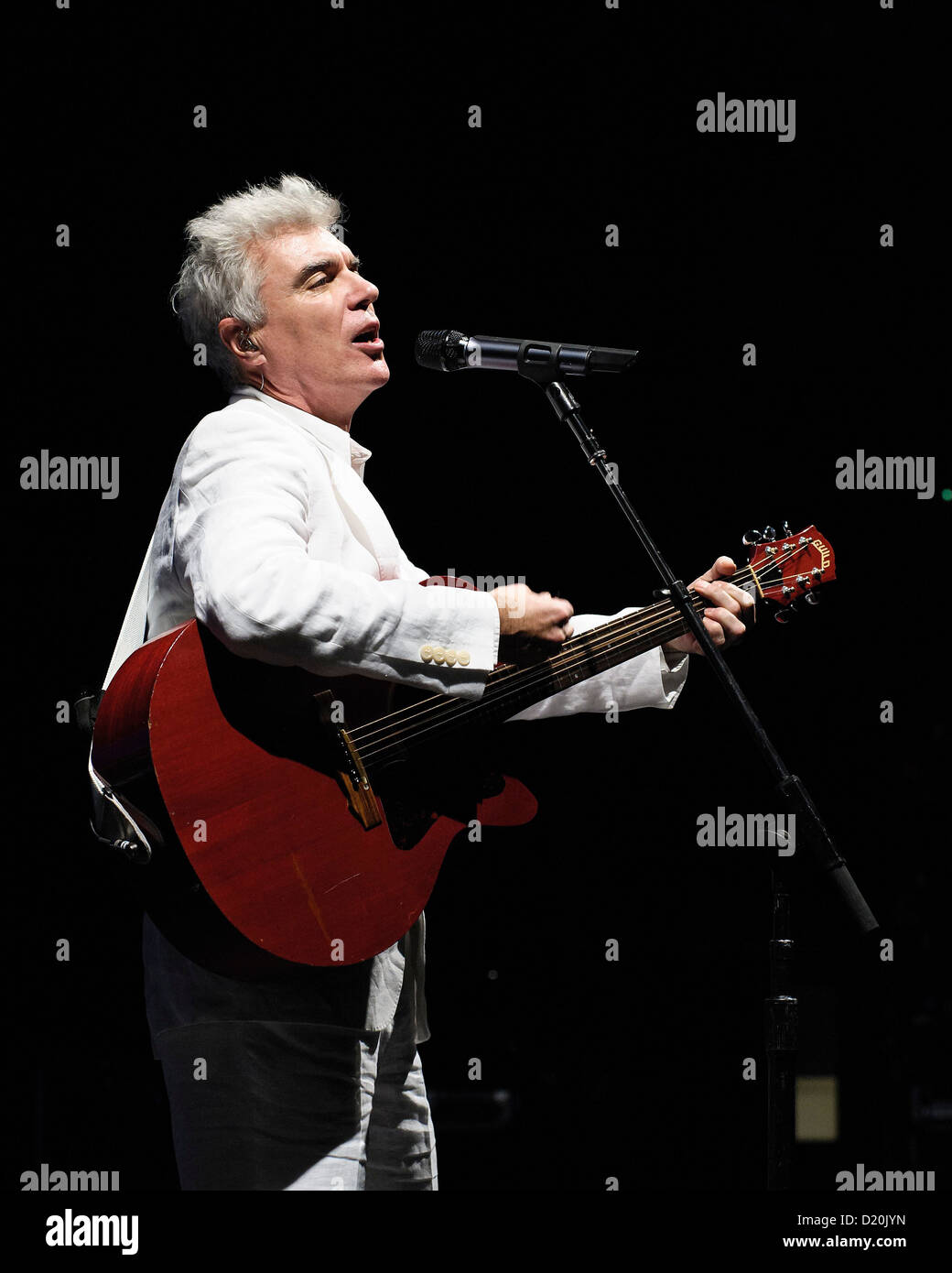 David Byrne plays Royal Festival Hall on 12/04/2009 at Royal Festival Hall, London.  Persons pictured: David Byrne. Picture by Julie Edwards Stock Photo