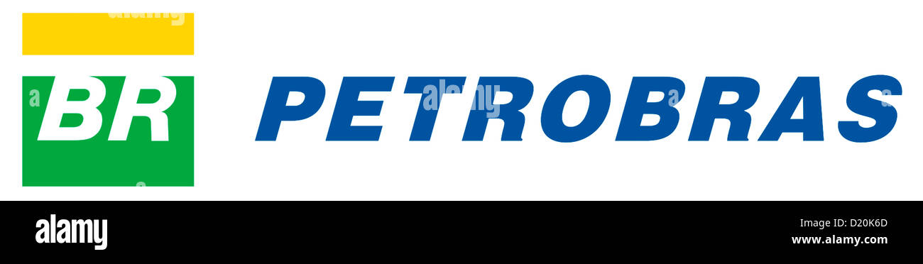Logo of the Brazilian mineral oil company BR Petrobras with seat in Rio de Janeiro. Stock Photo