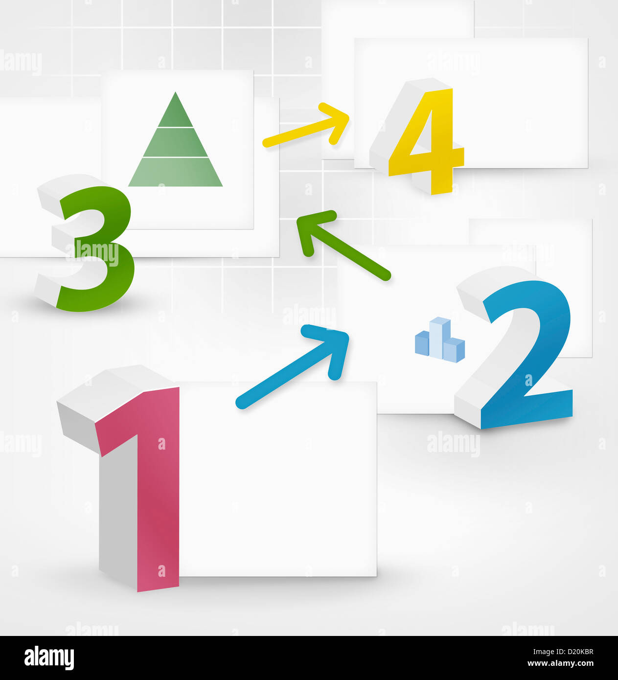 illustration of process step by step Stock Photo - Alamy