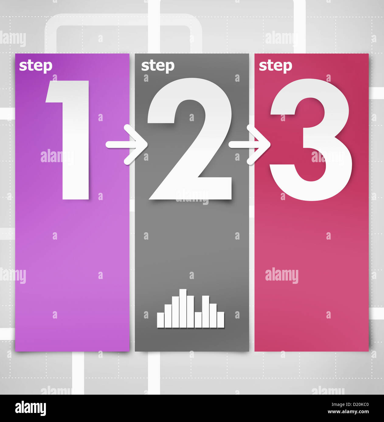 illustration of process step by step Stock Photo - Alamy