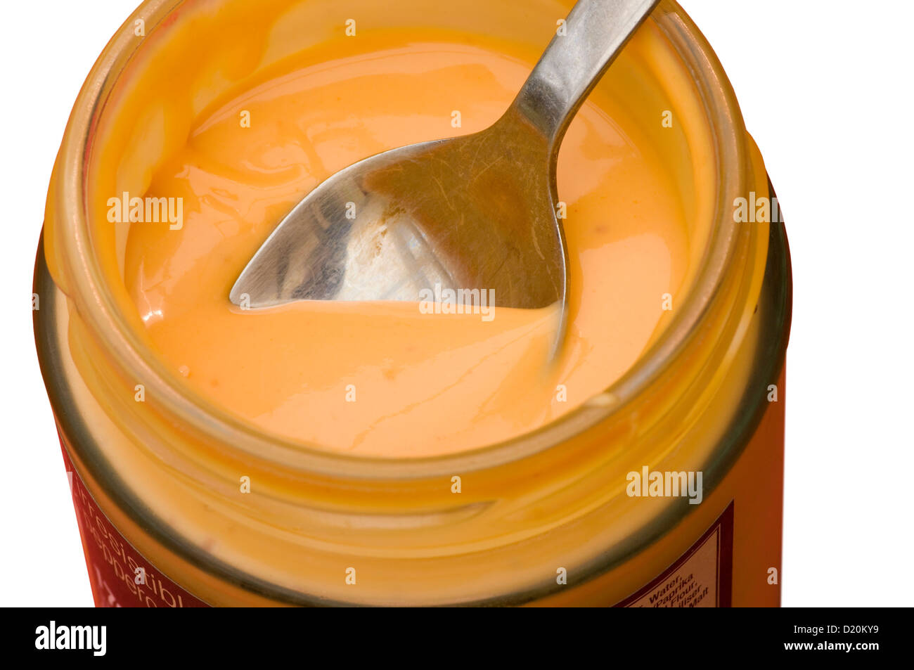 Spoon In a Jar Of Seafood Sauce Stock Photo Alamy