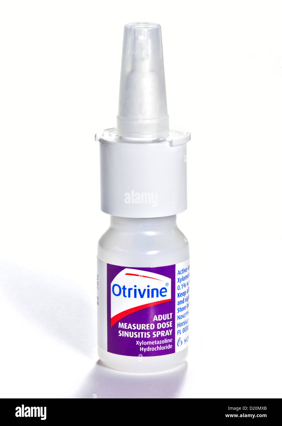 Otrivine Adult Measured Dose Sinusitis Spray/Nasal Spray Stock Photo
