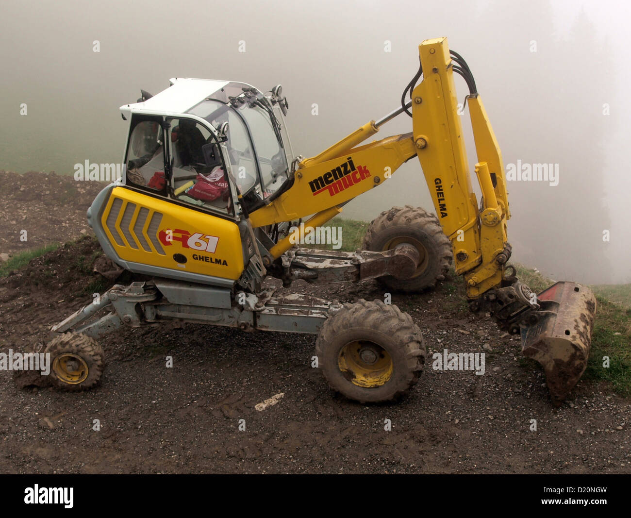 Menzi Muck A61 Ghelma excavator Stock Photo