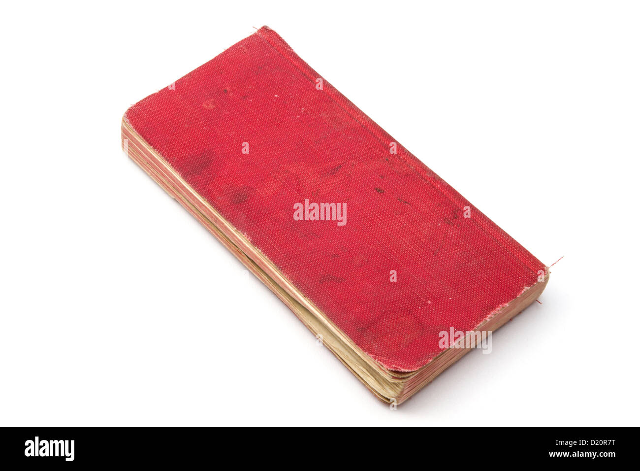 Red notebooks closeup on white Stock Photo