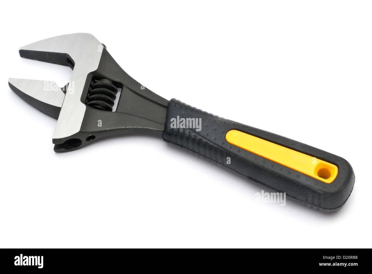 A adjustable wrench isolated on white background Stock Photo - Alamy