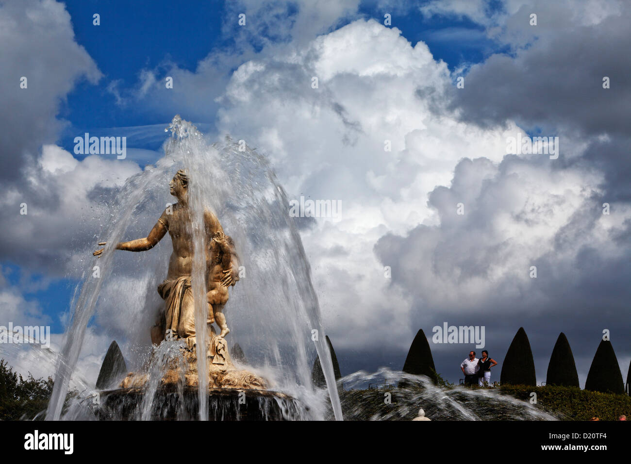 Latona fountain in the gardens of Versailles, Ile de France, France, Europe Stock Photo