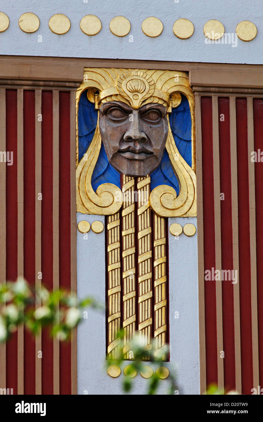 Detail of an art deco facade, Roemerstrasse, Schwabing, Munich, Upper Bavaria, Bavaria, Germany, Europe Stock Photo