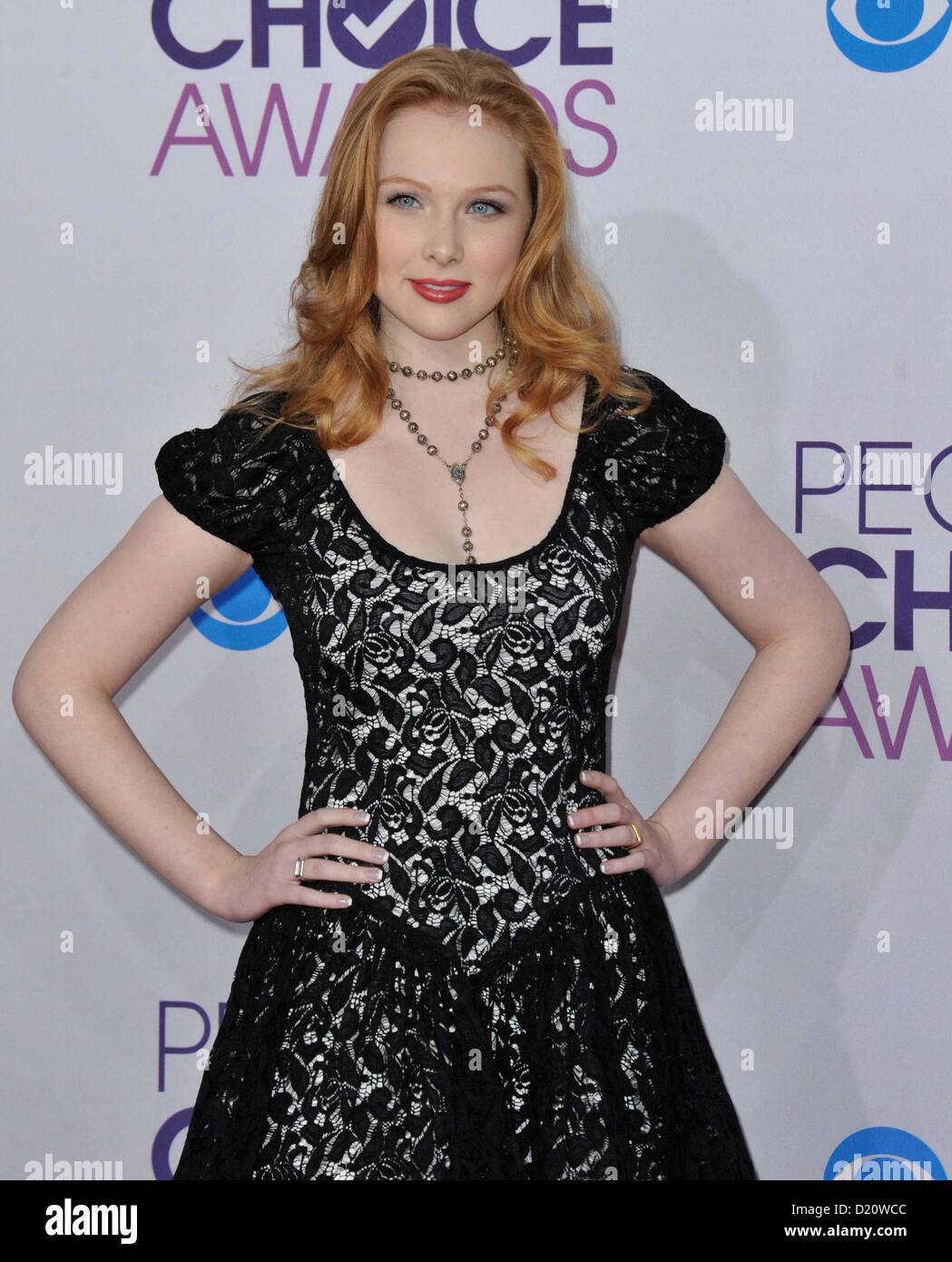 Jan. 9, 2013 - Los Angeles, California, U.S. - Molly C. Quinn  attending The 2013 People's Choice Awards Red Carpet Arrivals held at the Nokia Theatre in Los Angeles, California on January 9, 2013. 2013(Credit Image: © D. Long/Globe Photos/ZUMAPRESS.com) Stock Photo