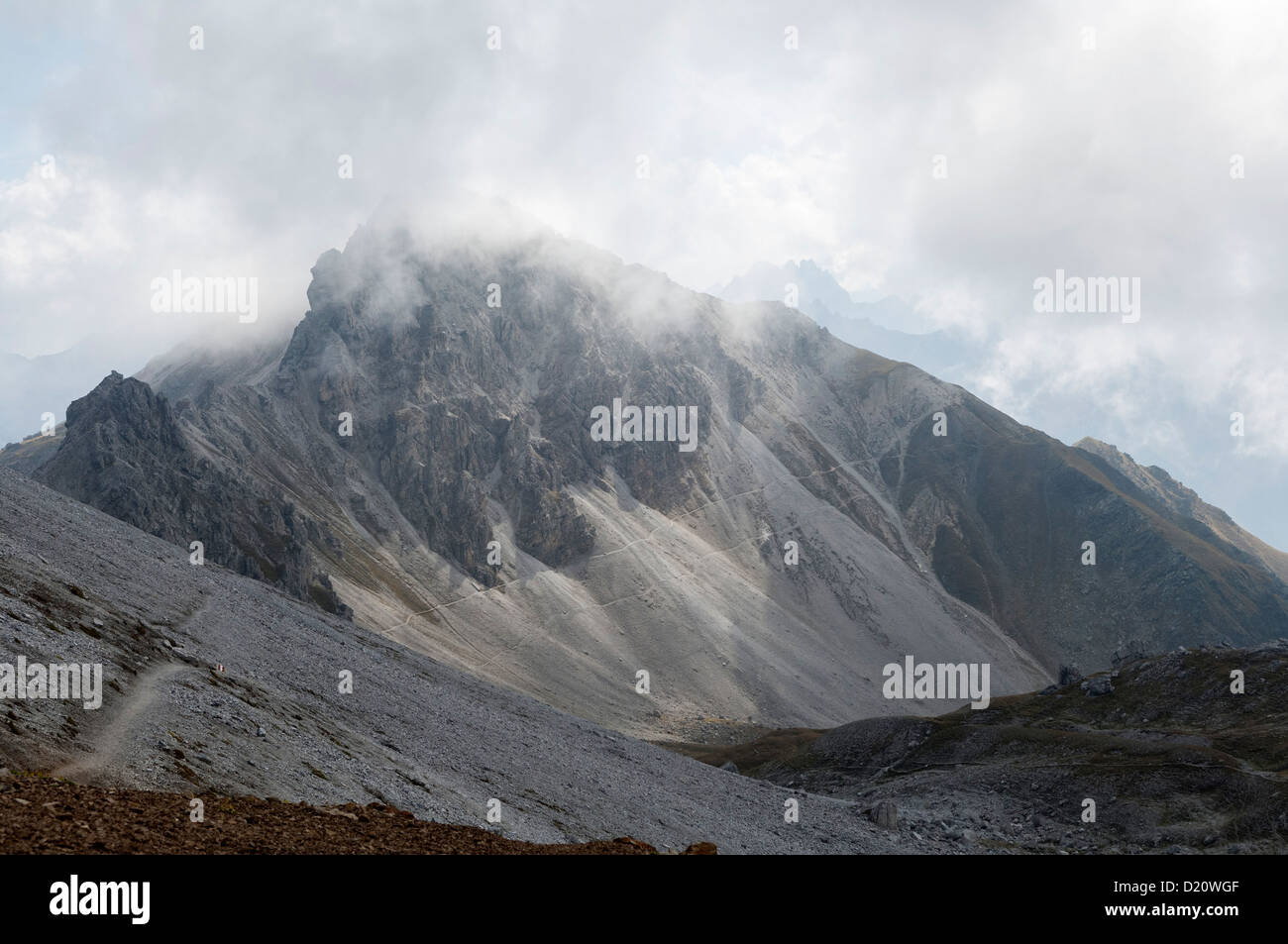 Mountain Landscape in Tyrol, near Innsbruck, Austria Stock Photo