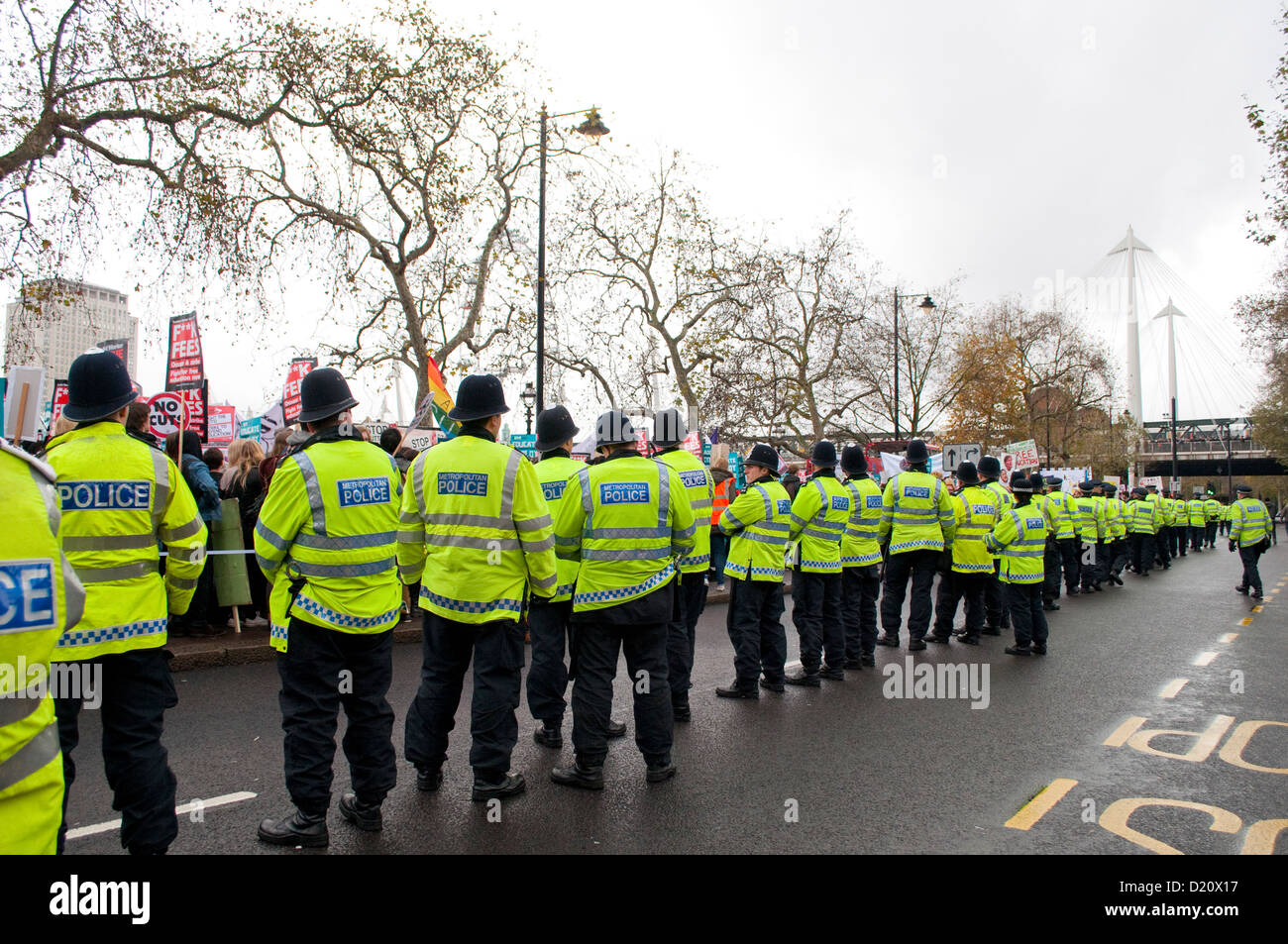 Student protest against rise in tuition fees, London, 21/11/2012 Stock ...