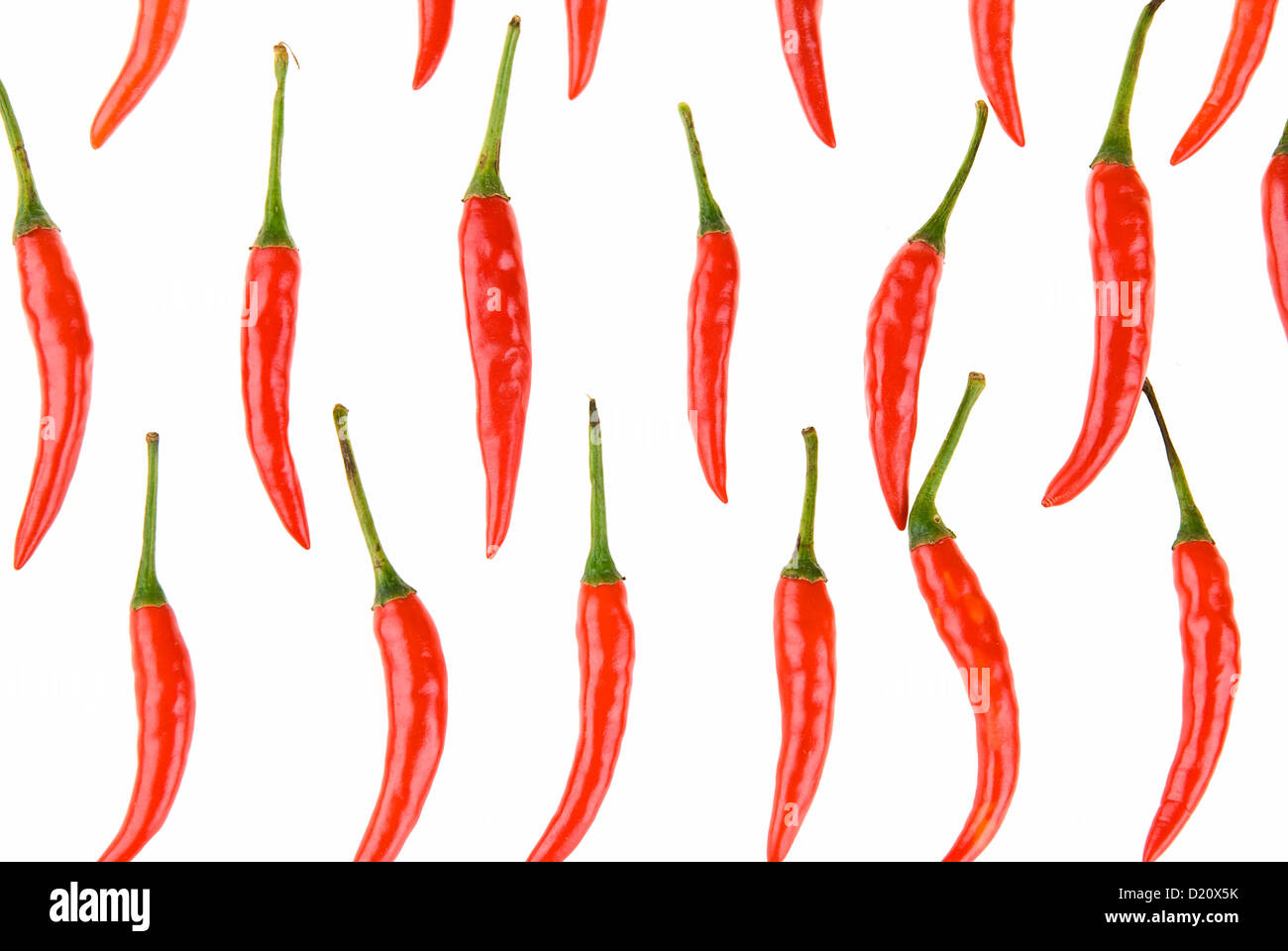Red hot chili peppers isolated on the white background Stock Photo - Alamy
