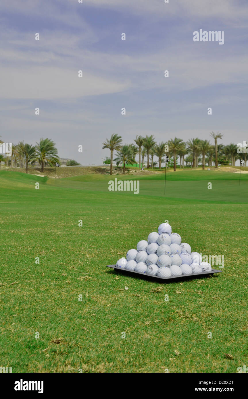 Pyramid of golf balls Stock Photo Alamy