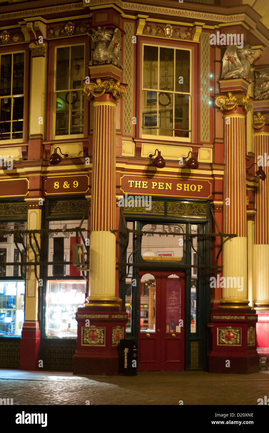 Pen Shop, Leadenhall Market, City of London, UK Stock Photo - Alamy