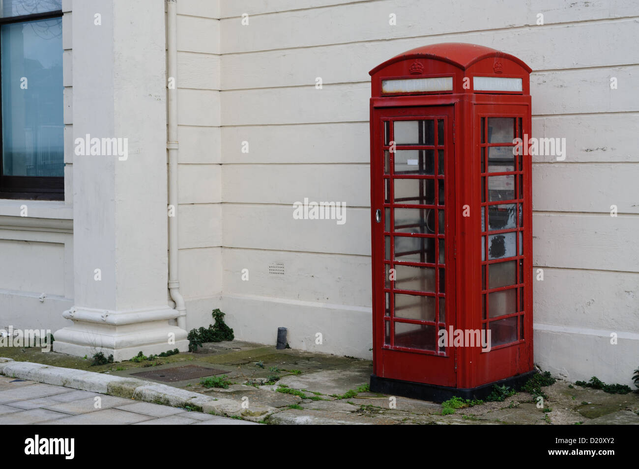 Old red phone box Stock Photo