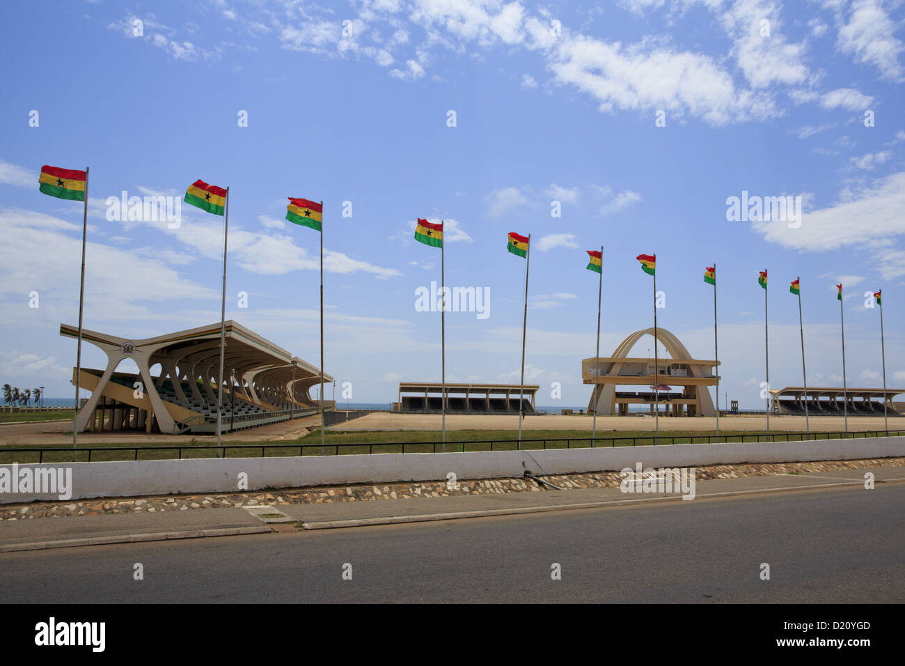 The main square in Accra - Independence Square Stock Photo