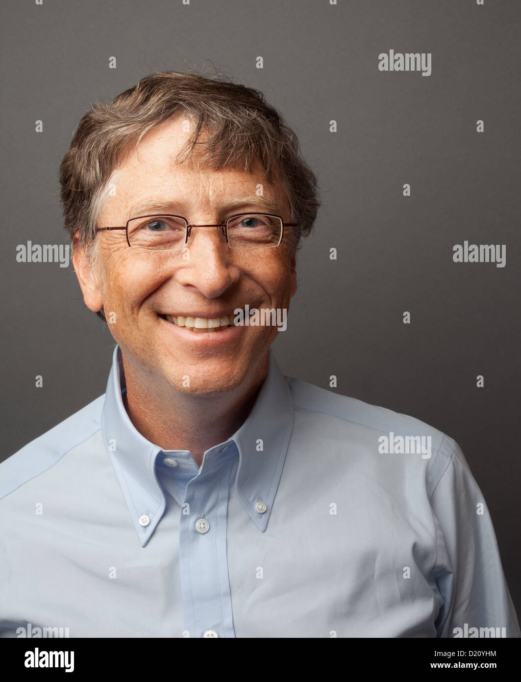 Bill Gates Studio Headshot Portrait, 2010 Stock Photo