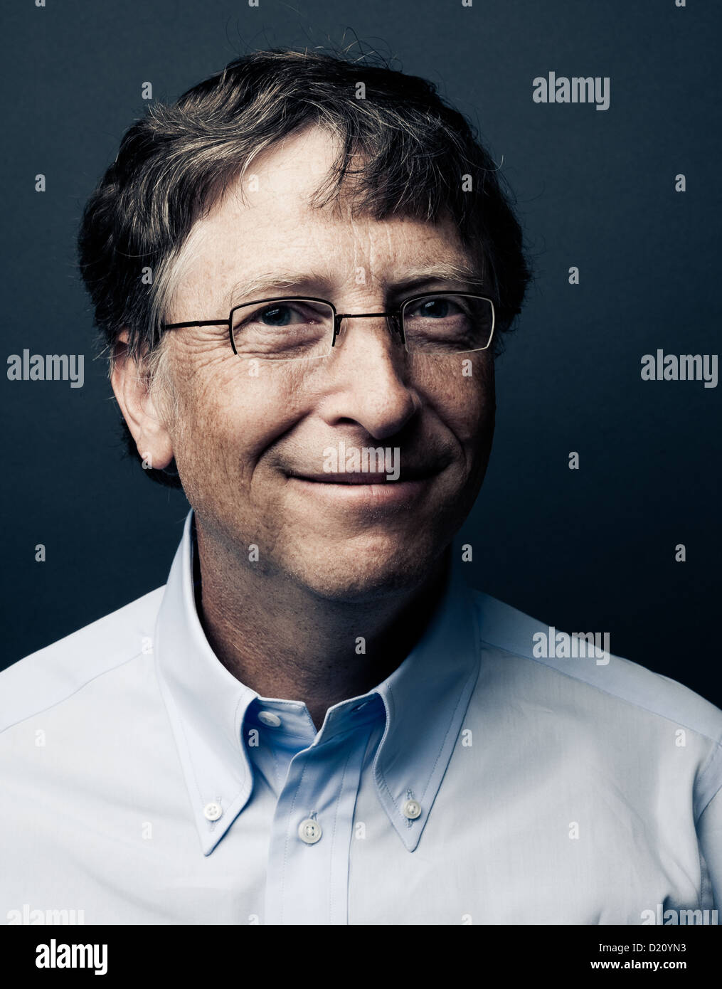Bill Gates Studio Headshot Portrait, 2010 Stock Photo