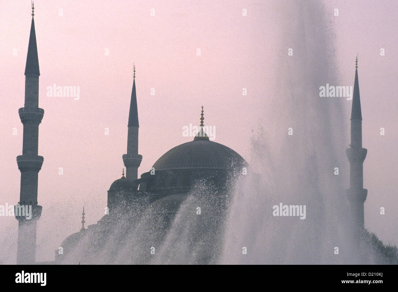The Splash Fountain in front of Sultan Ahmed Mosque or Blue Mosque, as ...