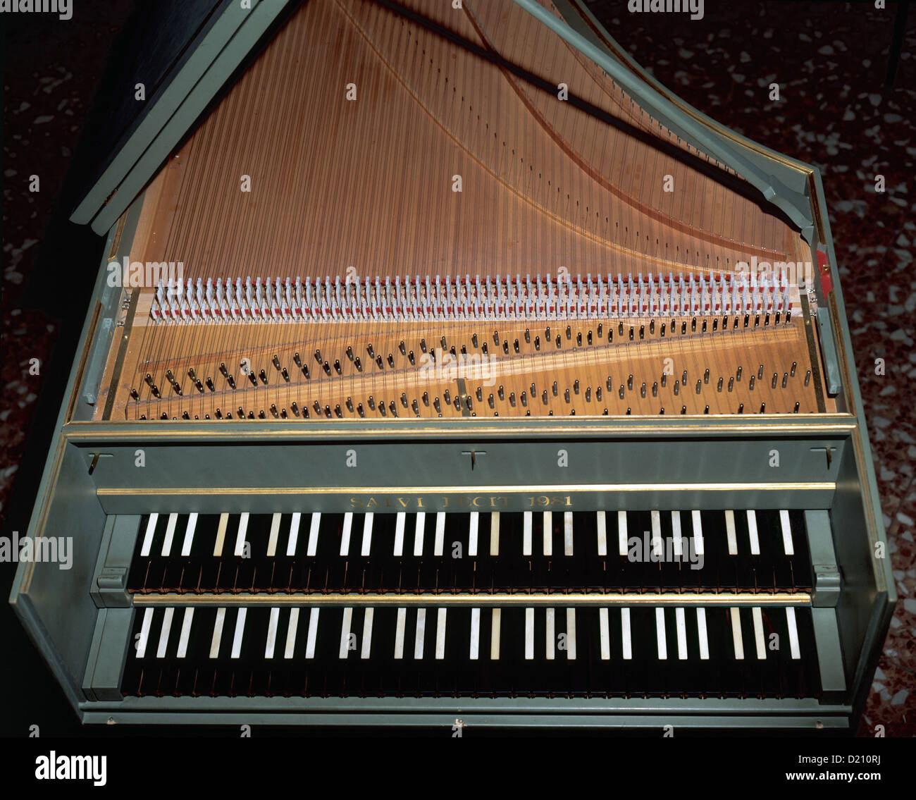 Harpsichord. Giuseppe Verdi Conservatory. Italy. Stock Photo