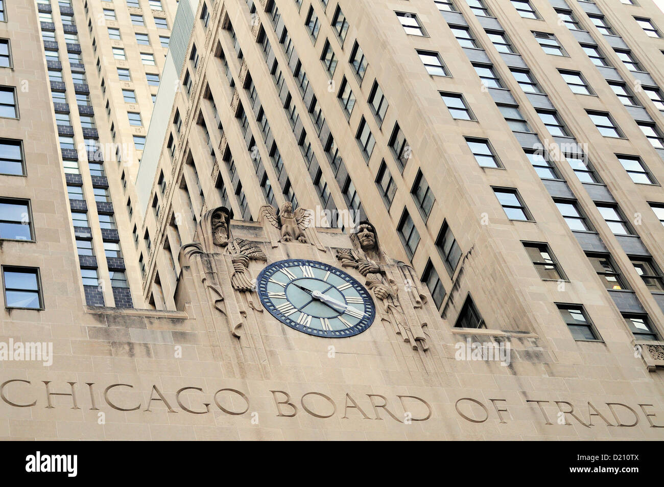 USA Illinois Chicago Board of Trade Building LaSalle Street National Historic Landmark. Stock Photo