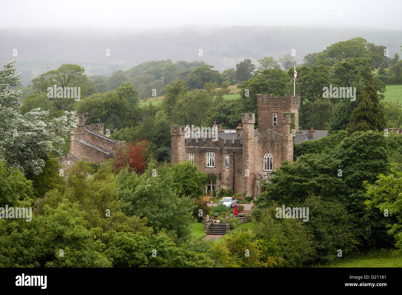 Augill Castle, Hotel with restaurant by arrangement, Kirkby Stephen, Cumbria, England, Great Britain, Europe Stock Photo