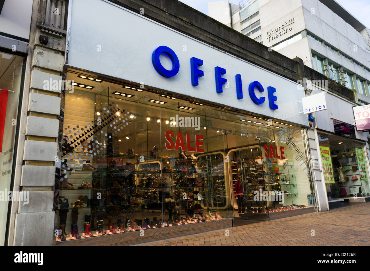 A branch of Office shoe shops. Stock Photo