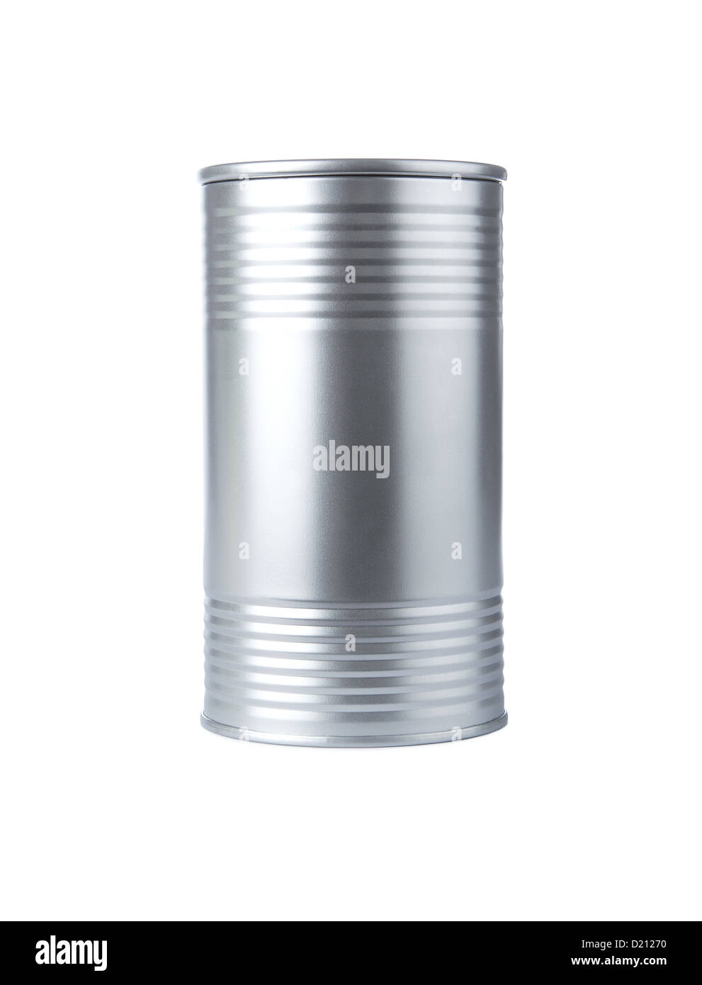 Silver can isolated on white background Stock Photo - Alamy
