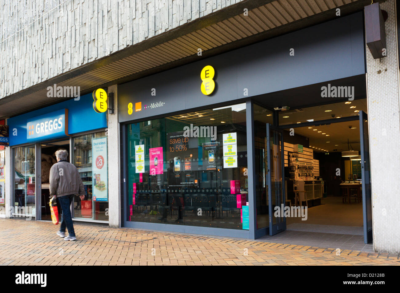EE, Everything Everywhere, mobile 'phone shop. Stock Photo