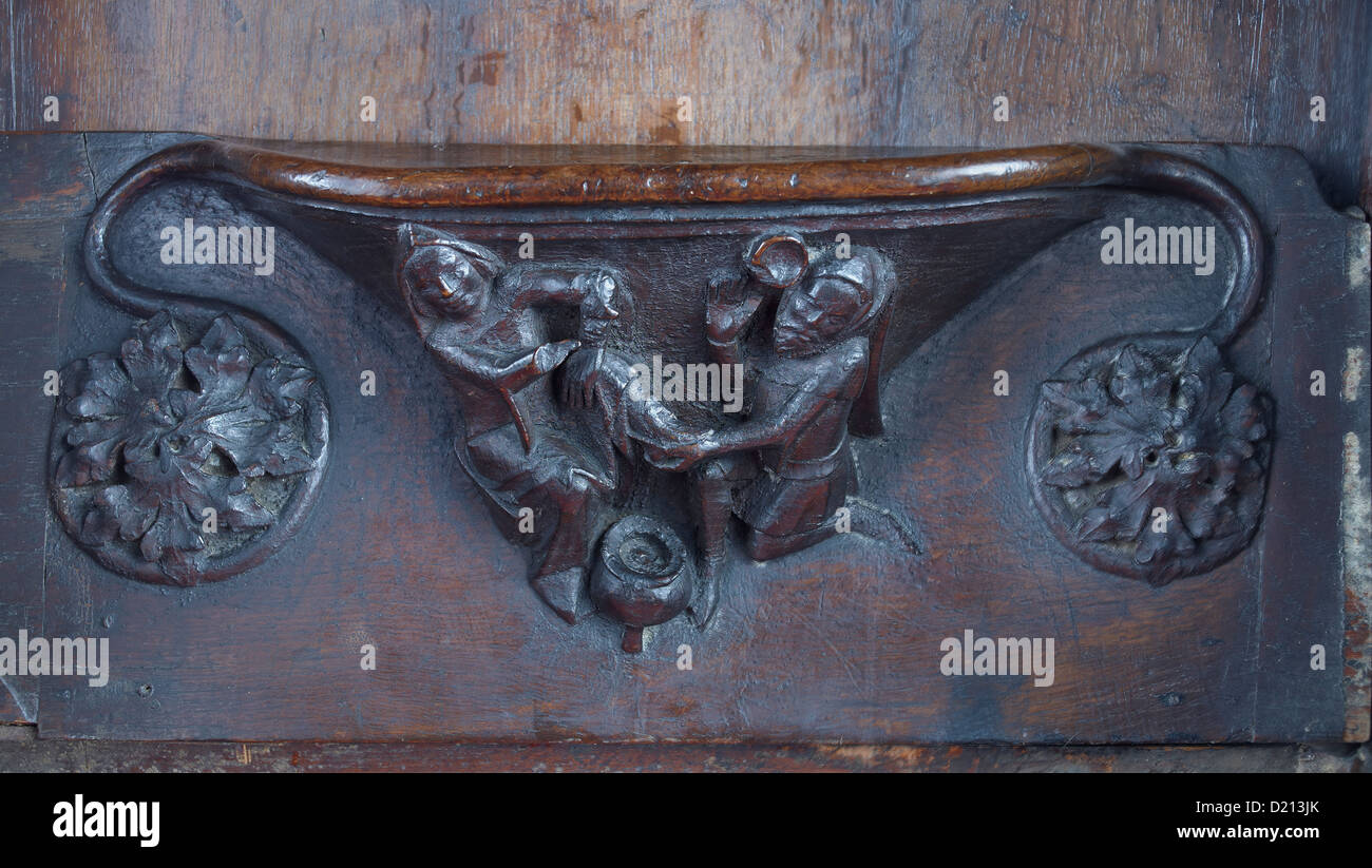 Hereford Cathedral misericord Stock Photo