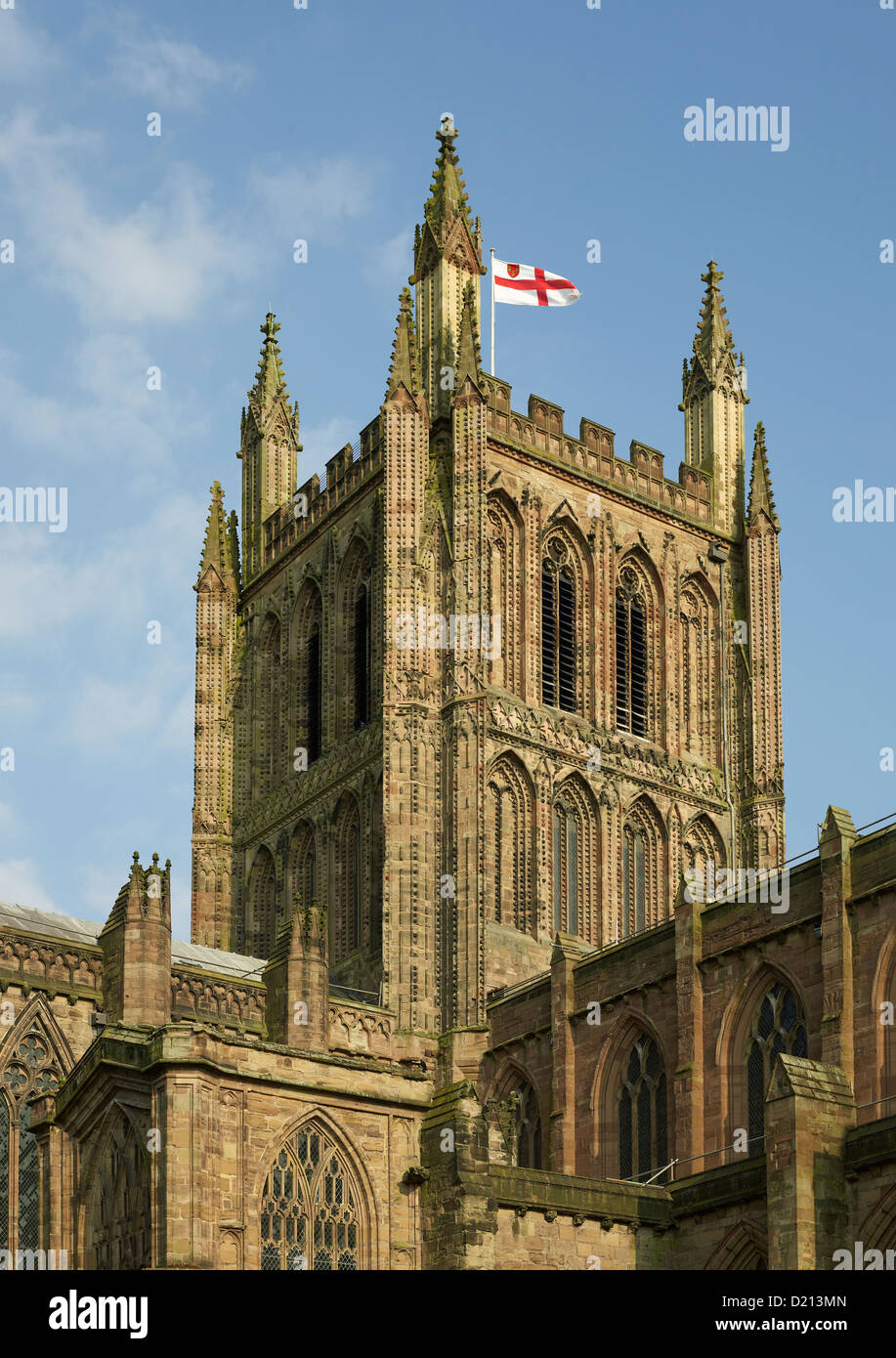 Hereford Cathedral, crossing tower, early 14th C Stock Photo