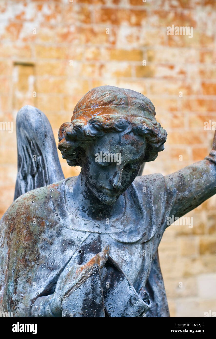 Close up of a statue of an angel Stock Photo