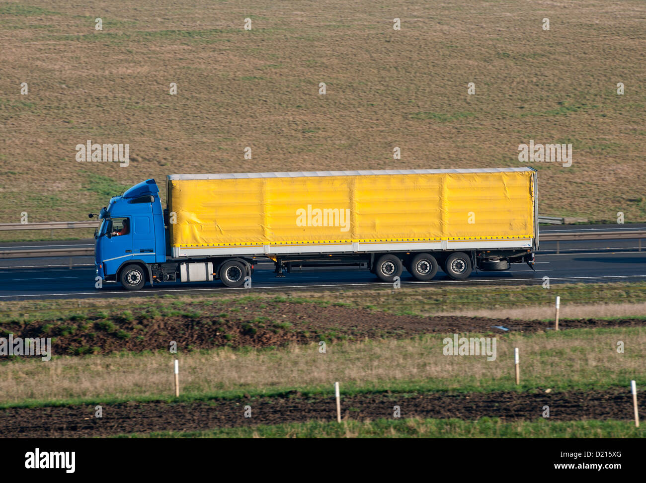 Articulated lorry on M40 motorway, UK Stock Photo
