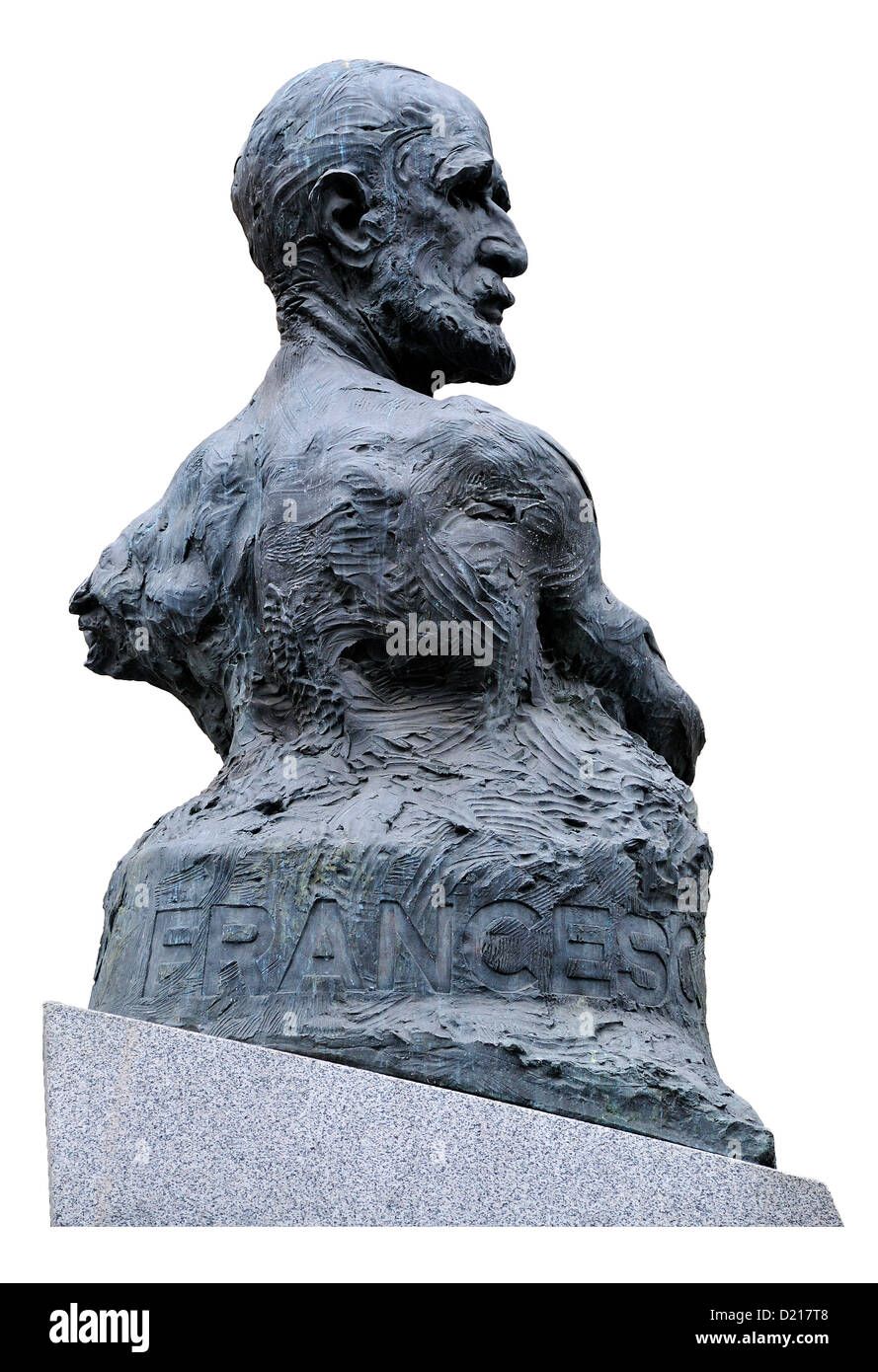 Barcelona, Catalonia, Spain. Bust of Francesc Cambó i Batlle (Francesc Cambó: 1876-1947 - Catalan politician) on Via Laietana Stock Photo