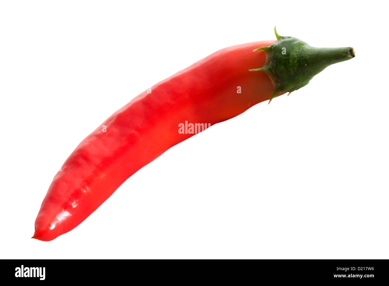red hot chili pepper on white background with path Stock Photo