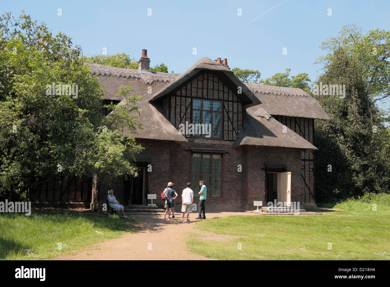 Queen Charlotte's Cottage, The Royal Botanic Gardens, Kew, Surrey, England. Stock Photo