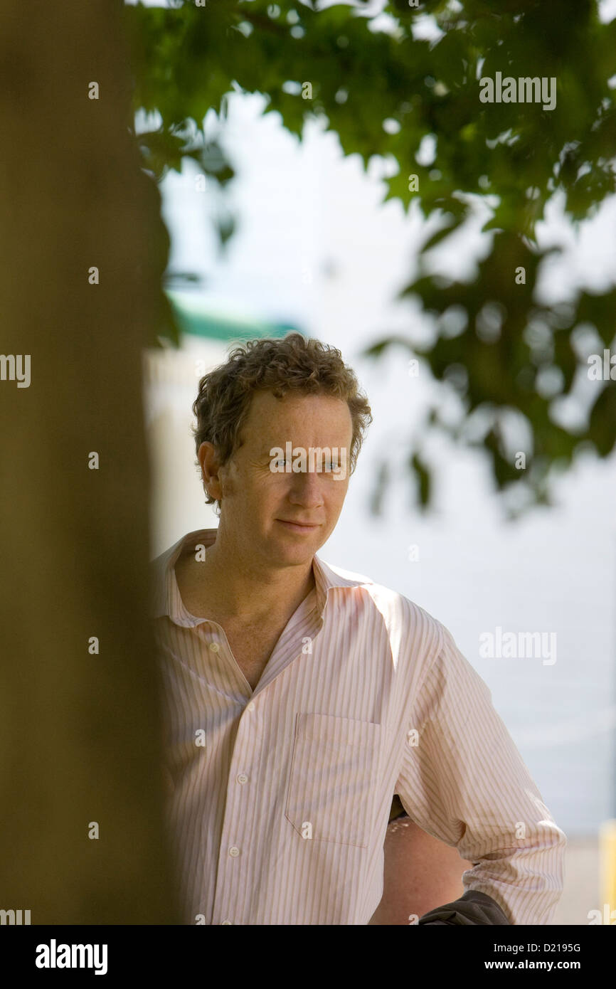 New Zealand Green Party Co-leader Russel Norman pictured at the Picnic for the Planet in Henderson West Auckland. Stock Photo