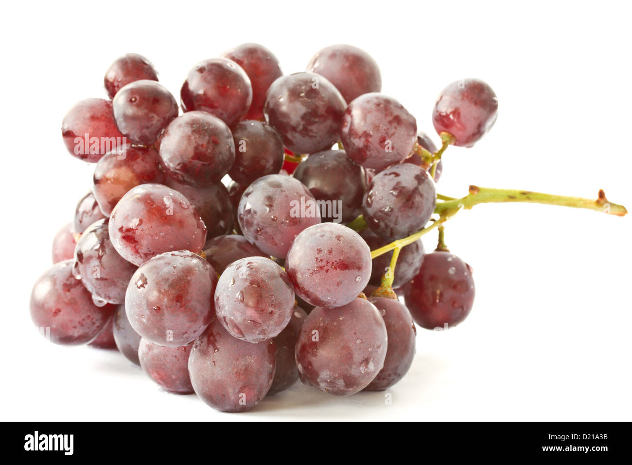 large bunch of grapes on a white background Stock Photo - Alamy